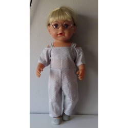 jumpsuit grijs vlinders baby born 43cm