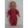 jumpsuit rood bloemetjes baby born 43cm