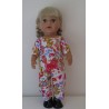 jumpsuit wit vlinders en bloemen baby born 43cm