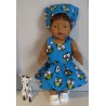 tuinrok blauw uilen baby born 43cm