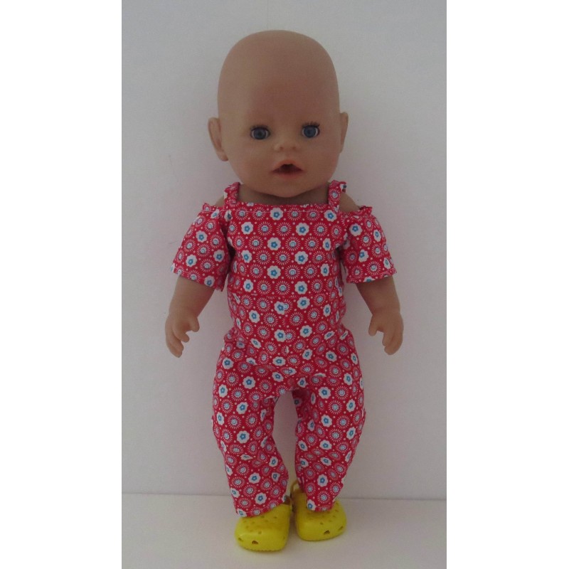 jumpsuit rood baby born 43cm