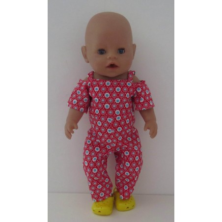 jumpsuit rood baby born 43cm