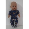 jumpsuit blauw uilen baby born 43cm