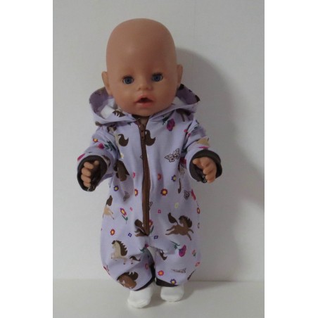 huispak lila paarden baby born 43cm