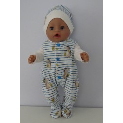 babypak set beren gestreept baby born 43cm
