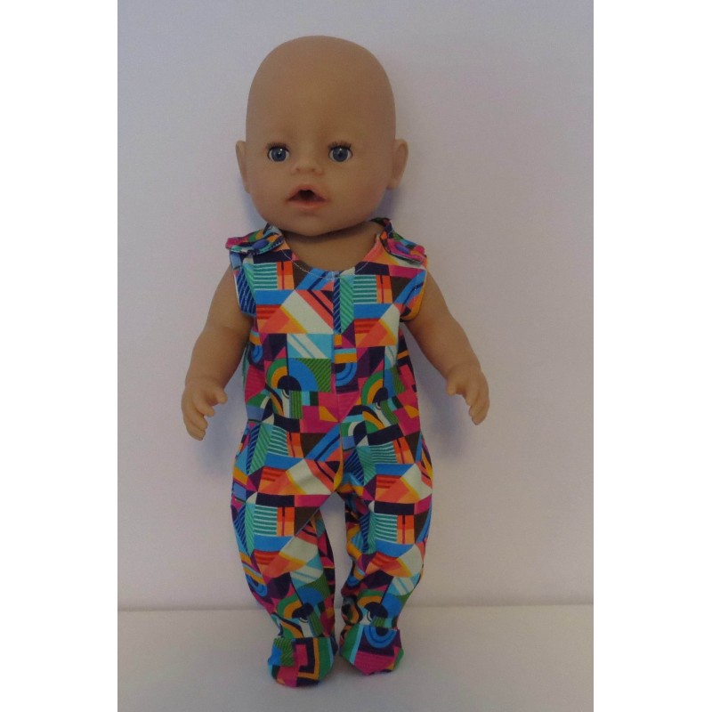 babypak retro blauw baby born 43cm