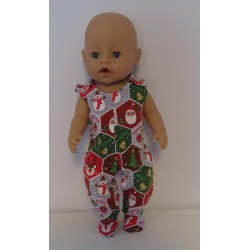babypak kerst rood baby born 43cm