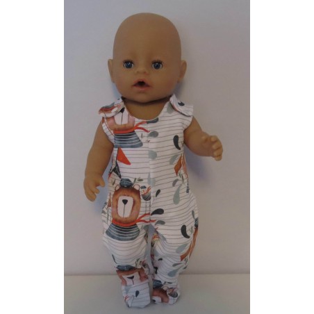 babypak gestreept beren baby born 43cm