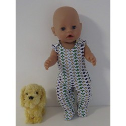 babypak blauw geruit baby born 43cm