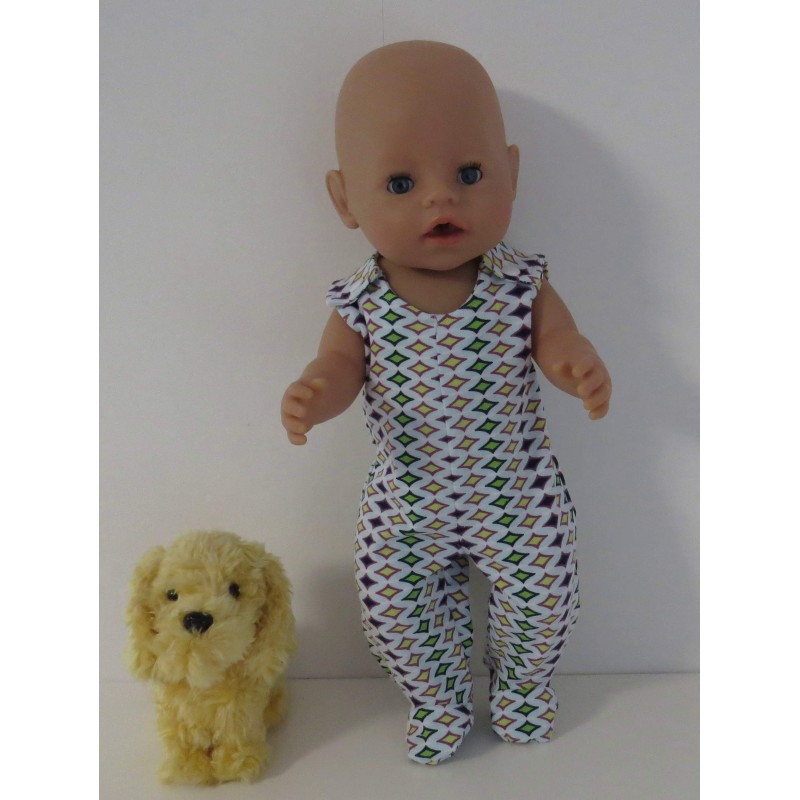 babypak blauw geruit baby born 43cm