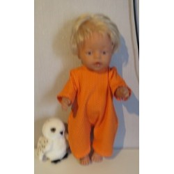 slobpak oranje stippen geel baby born 43cm