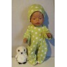slobpak groen polka dots baby born 43cm