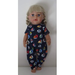 slobpak blauw zijlboten baby born 43cm