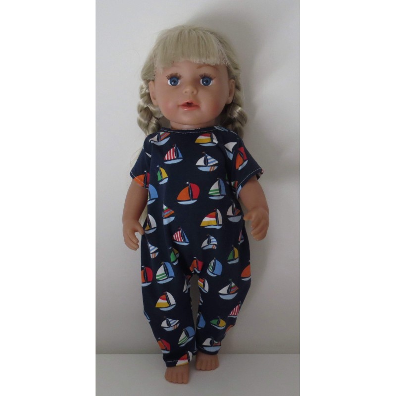 slobpak blauw zijlboten baby born 43cm