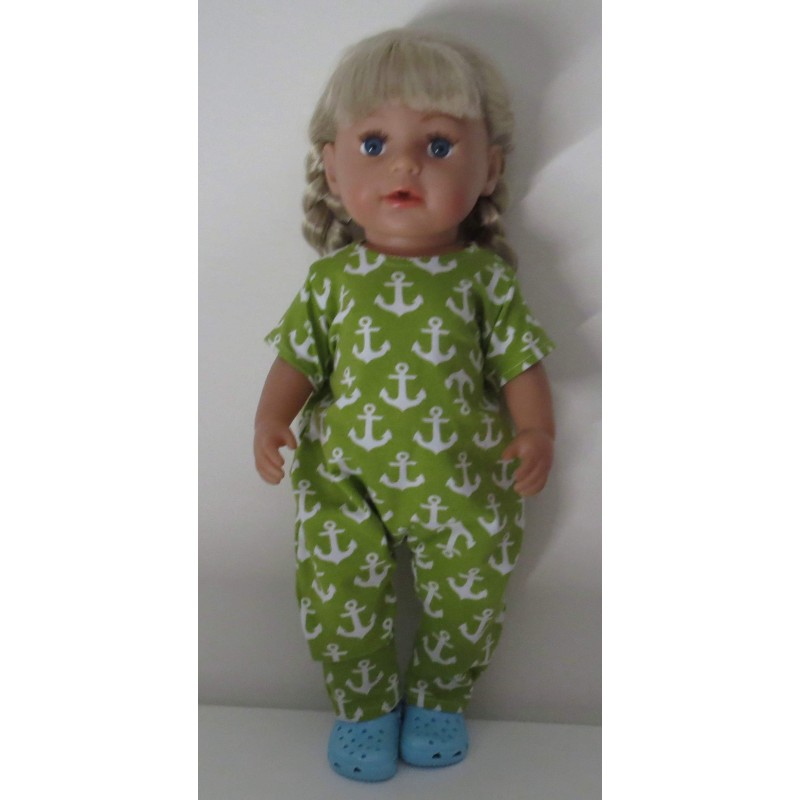 slobpak groen ankers baby born 43cm