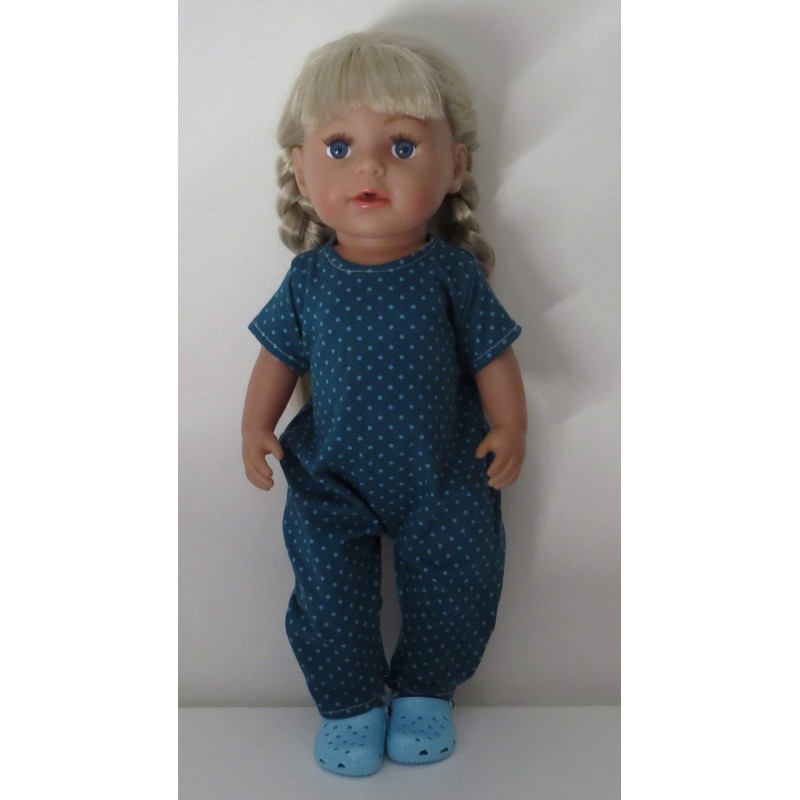 slobpak groen stippen blauw baby born 43cm