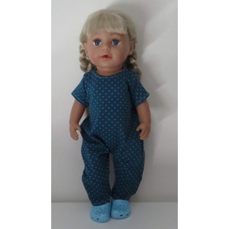 slobpak groen stippen blauw baby born 43cm