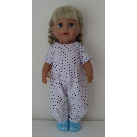 slobpak zwarte stippen baby born 43cm