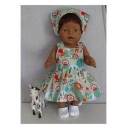 tuinrok groen vogels baby born 43cm