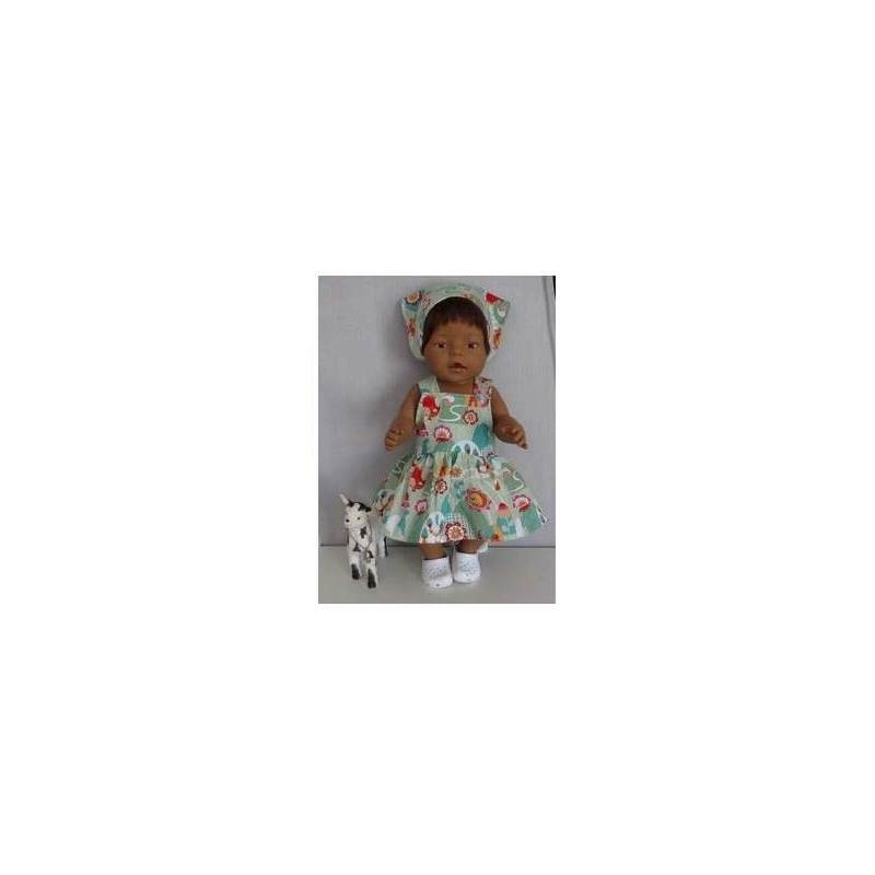tuinrok groen vogels baby born 43cm