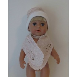 muts met sjaal schapen baby born 43cm