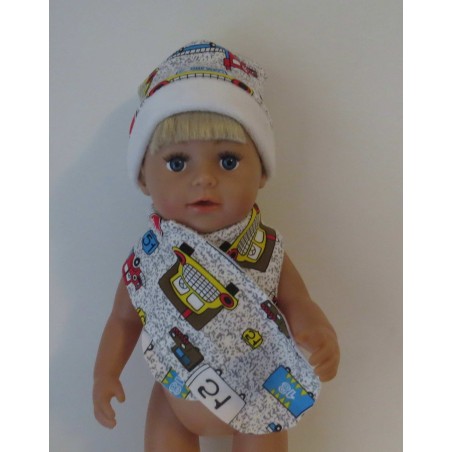 muts met sjaal wagens baby born 43cm
