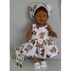 tuinrok bruin vossen baby born 43cm