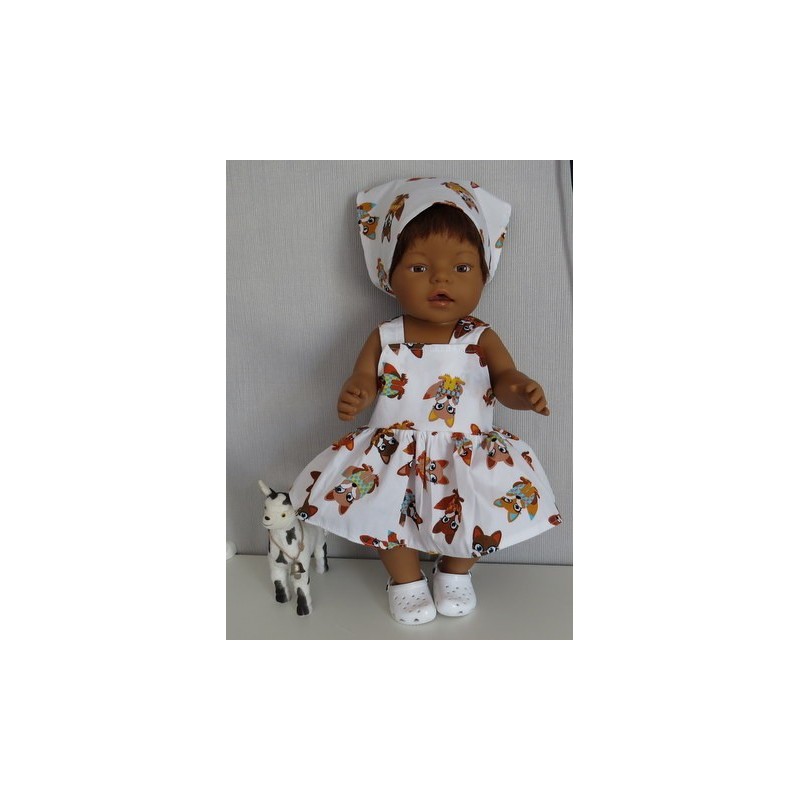 tuinrok bruin vossen baby born 43cm
