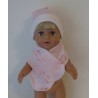 muts met sjaal roze schapen baby born 43cm