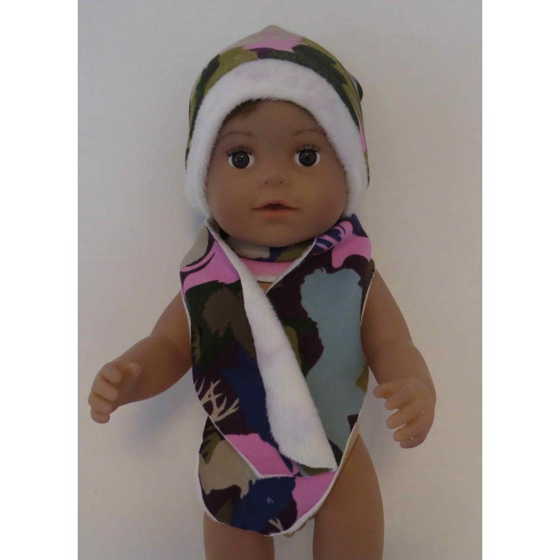 muts met sjaal dieren baby born 43cm