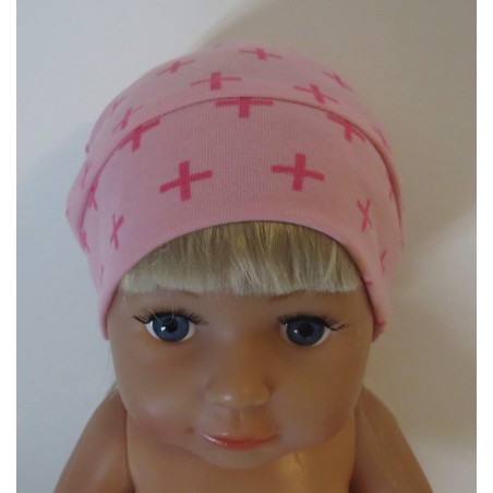 mutsje roze + baby born 43cm