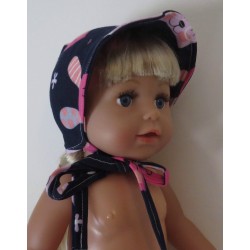 hoedje blauw konijnen  baby born 43cm