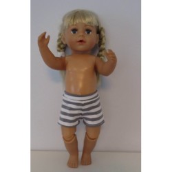 korte broek grijs gestreept baby born 43cm