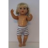 korte broek grijs gestreept baby born 43cm