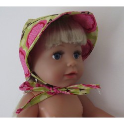 hoedje groen  bloemen baby born 43cm