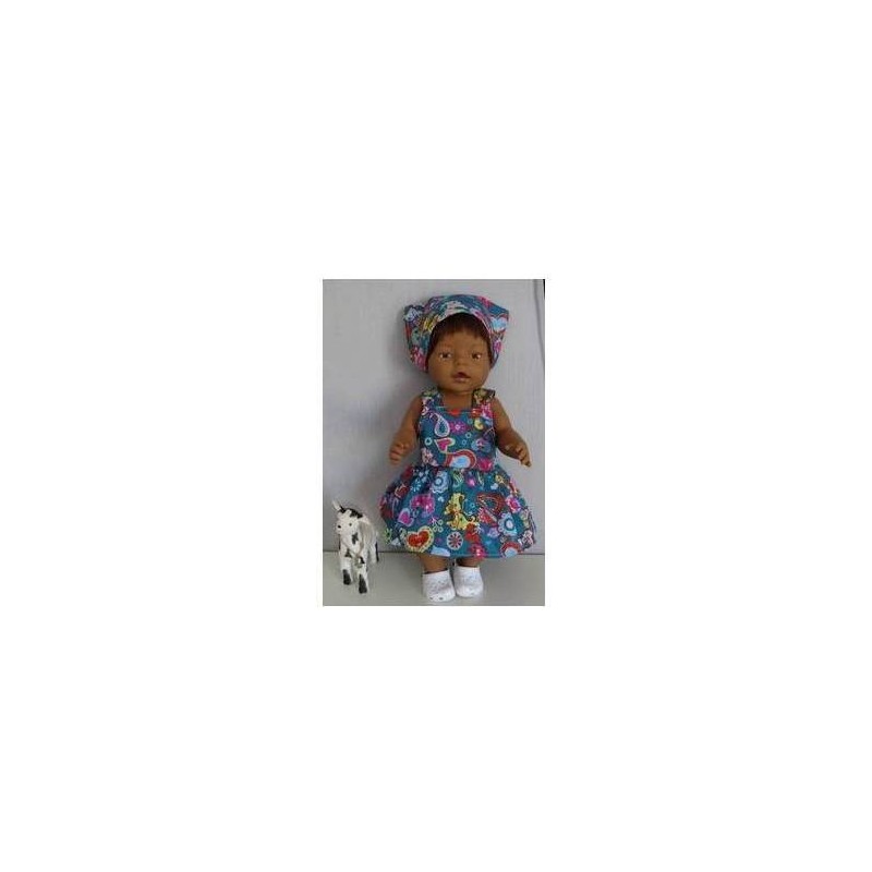 tuinrok vlinders en bloemen baby born 43cm