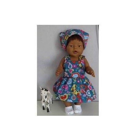 tuinrok vlinders en bloemen baby born 43cm