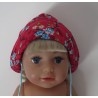 mutsje rood chineese print baby born 43cm