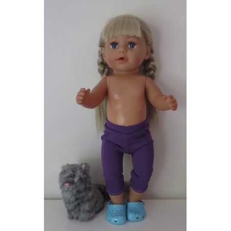 3/4 legging paars baby born 43cm