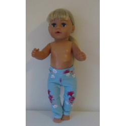 legging blauw trollz baby born 43cm