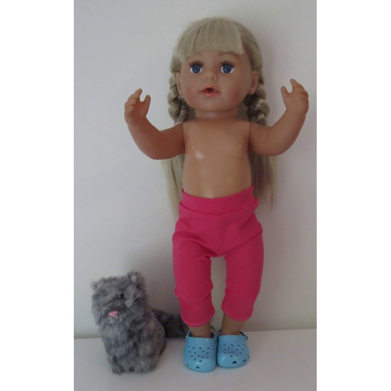 3/4 legging hard roze baby born 43cm