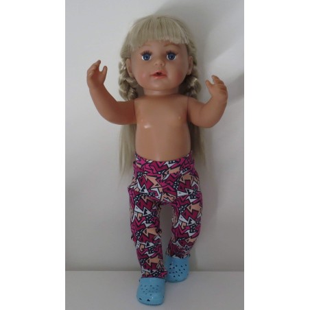 legging hard roze gekleurd baby born 43cm