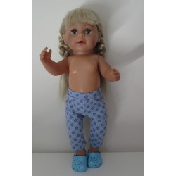 3/4 legging blauw met zwart baby born 43cm