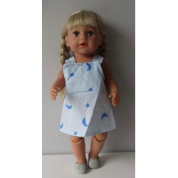 tuinrok blauw maan baby born 43cm