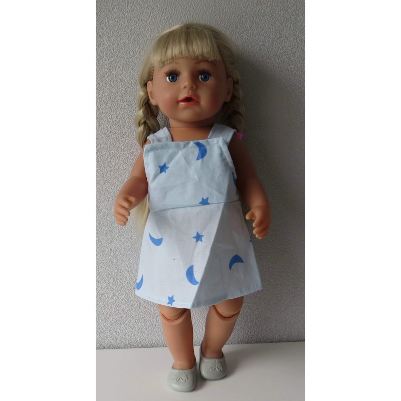 tuinrok blauw maan baby born 43cm