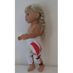 3/4 legging wit joki baby born 43cm