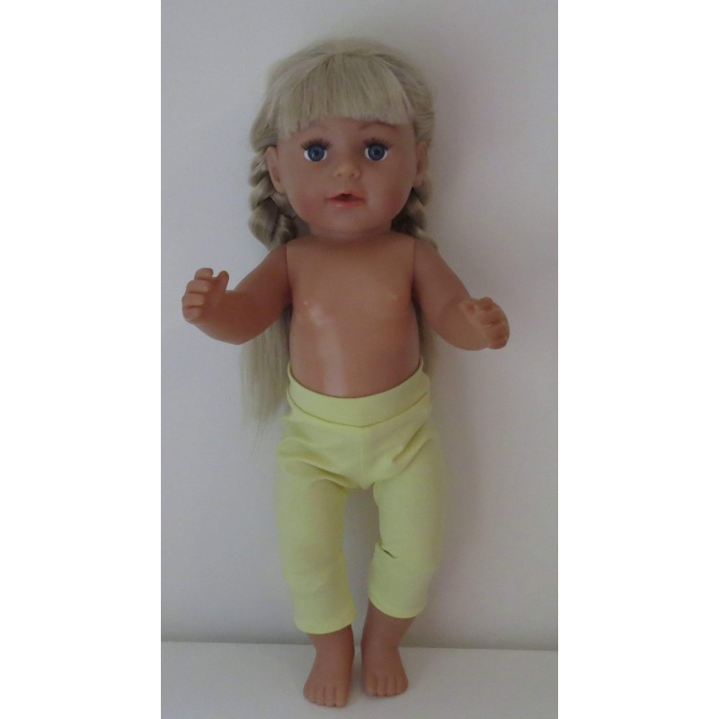 3/4 legging citroen geel baby born 43cm
