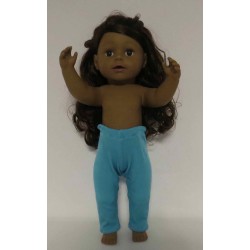 legging aqua blauw gestreept baby born 43cm