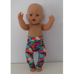 legging blauw retro baby born 43cm