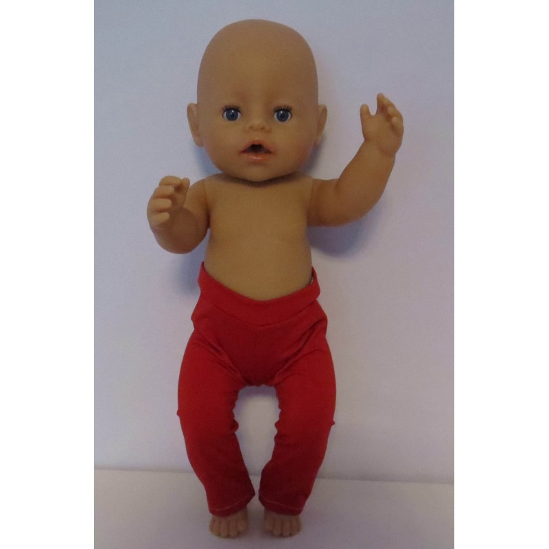 legging rood baby born 43cm